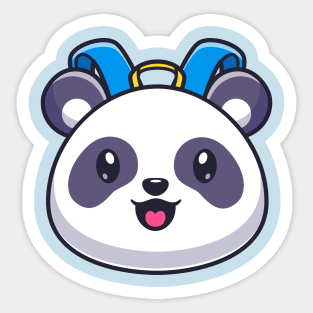 Cute Panda Bag Cartoon Sticker